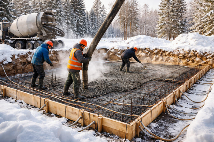 Можно ли заливать фундамент зимой — особенности и риски
