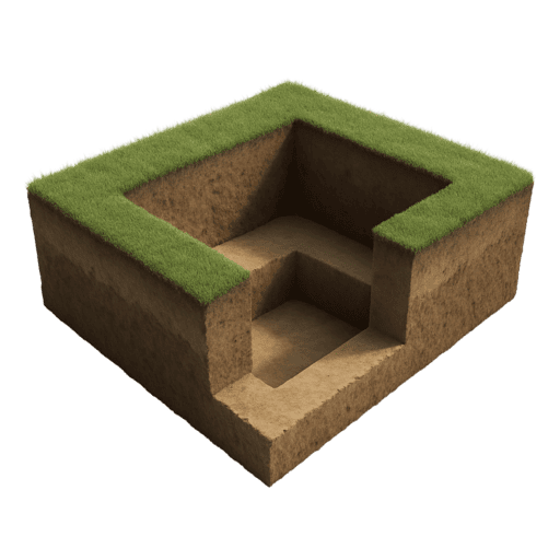 Траншея для фундамента в Воронеже